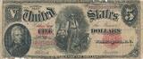USA - Vereinigte Staaten v. Amerika $ 5 Dollars 1918 Ben Harrison ; Wisconsen VF