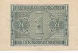 Deutschland Drittes Reich Polen 1 Zloty Zlotych 1941 Serie: AA, Emissionsbanknote VF , gelocht