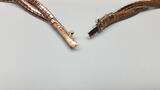Silberkette 835 er Silber Silbercollier kette L ca. 46 cm zweireihig