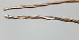 Silberkette 835 er Silber Silbercollier kette L ca. 46 cm zweireihig