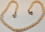 Akoya Perlenkette Perlencollier Perle 925 er Silber Verschluß Magnetverschluß