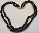 zweireihiges granatcollier Granat Kette Granatschmuck Granatkette mit normalen Gebrauchsspuren