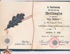 Deutschland Drittes Reich II. Weltkrieg , Sportheft 1942 Sportabzeichen im Schießen Kreigmesiterschaft im N.S.R.L in Klasse I, Opitz guter Zustand