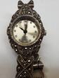 Silberuhr 925 er Silber Uhr Markasiten Quarz Damenarmbanduhr Damenuhr