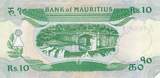 Mauritius 10 Rupees (1985) aEF, mit Knick und Falte