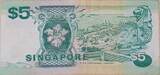 Singapur 5 Dollars 1989 Banknote EF
