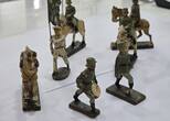 3. Reich Deutschland 2. Weltkrieg 1933-1945 Elastolin Figuren , 8 Stück Lot, Wehrmacht mit starken Gebrauchsspuren.