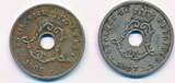 Belgien 5 Centimes 1903 1906 2x Münzen, Leopold II (1865-1909) VF