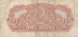 Polen 2 Zlote Zloty 1944 Geldschein Serie Ac OBOWIĄZKOWYM VF-