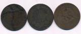Frankreich 3x 10 Centimes 1855 BB, 1861 A , 1869 N 3x Münzen Lot, Napoleon III. 1852-1870. F-VF