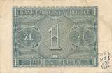 Polen 1 Zlotych Zloty 1941 Banknote VF