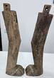 Alte Holzfigur, Bein, massiv Afrikanische Stammeskunst, Beinfigur, Bambara, Bamanankan ? mit normalen Gebrauchsspuren