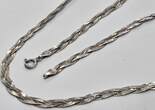 Silberschmuck 925er Silber vintage Geflochtetes Silbercollier 925er Silber Kette Collier mit normalen Gebrauchsspuren
