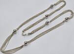 Silberschmuck 925er Silber vintage 7- Reihig, Silbercollier 925er Silber Kette Collier guter Zustand
