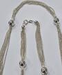 Silberschmuck 925er Silber vintage 7- Reihig, Silbercollier 925er Silber Kette Collier guter Zustand