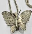 Silberschmuck 925er Silber vintage Filigranes Silberkette Schmeterling Anhänger 925er Silber gebrauchter Zustand