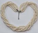 Perlenschmuck Süßwasserpelen 5 reihiges Collier Süßwasserperlen Kette Perlenkette Perlencollier