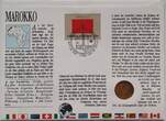 Marokko 10 Santimat 1974 Münze und Briefmarke Numisbrief CH UNC