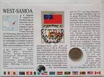 Samoa 5 Sene 1987 Münze und Briefmarke Numisbrief CH UNC