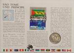 Sao Tome und Principee 10 Dobras 1990 Münze und Briefmarke Numisbrief CH UNC