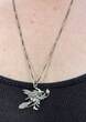 Kette mit Silberanhänger (925er Sterling Silber) Hexe auf Besen Silberschmuck gebraucht, in guter Erhaltung