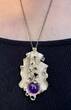 Silberkette (835er Silber) mit Silberanhänger und Amethyst Silberschmuck gebraucht, in guter Erhaltung