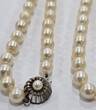Perlenschmuck Silberschmuck Perlenkette Akoya Perlen 835 Silber Perlencollier mit normalem Gebrauchsspuren