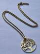 Vergoldete Silberkette mit Anhänger Baum 925er Sterling Silber Silberschmuck gebraucht, in guter Erhaltung