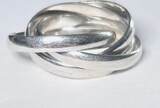 Germany Silberschmuck 925er Silber Silberring, Mehrfachring aus 4 Einzelringen getragen und befindet sich in einem guten Zustand