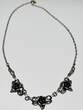 Silberschmuck 925er Silber Elegantes Collier mit Rosendekor aus Silber Halskette getragen und F