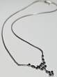 Silberschmuck 925er Silber Silber Halskette mit blauen Steinen getragen und EF