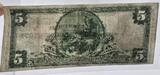USA - Vereinigte Staaten v. Amerika $ 5 Dollars 1902 The Chatham & Phenix Nationalbank, New York VF-, kleine Einrisse