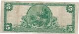 USA - Vereinigte Staaten v. Amerika $ 5 Dollars 1902 The Chatham & Phenix Nationalbank, New York VF-, kleine Einrisse