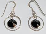 Silberschmuck 925er Silber Vintage Sterling Silber Ohrringe 925, Onyx getragen und befindet sich in einem guten Zustand