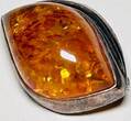 Silberschmuck 925er Silber Vintage Sterling Silber Bernstein Brosche getragen und EF