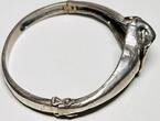 Silber 835er und Gold 585er Schmuck Abstraktes Collier von Perli aus Gold 585 & Silber 835 Set getragen und befindet sich in einem guten Zustand