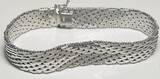 Silberschmuck 800er Silber Schweres Silberarmand Vintage Teppich, Silber Clip Armband getragen und befindet sich in einem guten Zustand