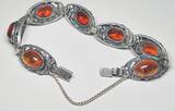 Silberschmuck 925er Silber Silber Armband, Bernstein Armband, Clip Verschluß getragen und befindet sich in einem guten Zustand