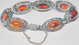 Silberschmuck 925er Silber Silber Armband, Bernstein Armband, Clip Verschluß getragen und befindet sich in einem guten Zustand