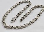 Silberschmuck vintage Kette Erbsenkette Collier Italy 925 er Silber gebrauchter Zustand