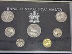 Malta Münzen Set 1986 7 Münzen Proof, 1 Cent-1 Lire Royal Mint, Proofset CH UNC, in org. Schatulle, OVP