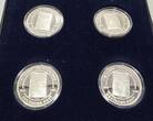 Deutschland BRD 4x Silber Medaillen, 999/1000er Feinsilber 1949-1999 DEUTSCHE POST 50 JAHRE GRUNDGESETZ Proof, org Schatulle+Zertifikat