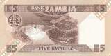 Sambia 5 Kwacha 1980-88 Banknote unc