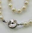 Perlenschmuck Perlenkette Akoya Perlen 835er Silber Verschluß Perlencollier Kette mit normalen Gebrauchsspuren