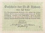 Österreich Notgeld 50 Heller 1920 1 x Notgeldschein, Marktgemeinde Aschach, Oberösterreich AU-55