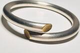 Silberschmuck 925er Silber Chunky Sterling Silber Armband, Silberarmband Amreif getragen und F