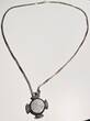 Silberschmuck 925er Silber Vintage Silber Hanussen Amulett, Drachen Anhänger, Silber Halskette getragen und EF