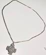 Silberschmuck 925er Silber Vintage Silber Hanussen Amulett, Drachen Anhänger, Silber Halskette getragen und EF