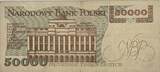 Polen 50000 Zloty 1989 Banknote VF