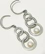 Silberschmuck 925er Silber Silberset mit runden Details und Perle am Ende, Silber Ohrringe und Halskette getragen und befindet sich in einem guten Zustand